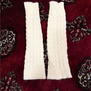 Small white Knit Leg / Arm Warmers